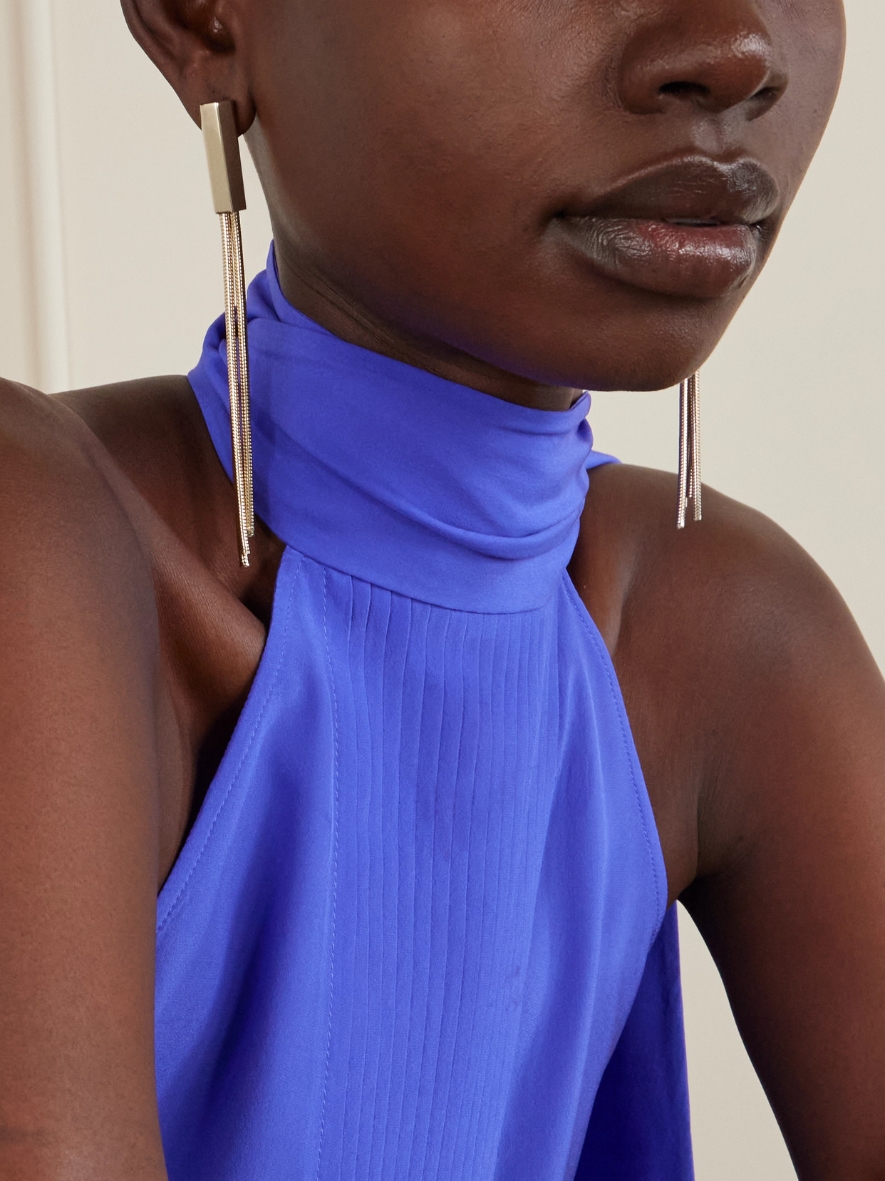 Tom Ford Fringed Gold-tone Earrings In Gold