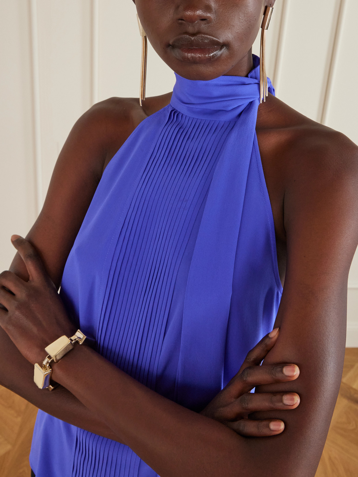 Tom Ford Fringed Gold-tone Earrings In Gold