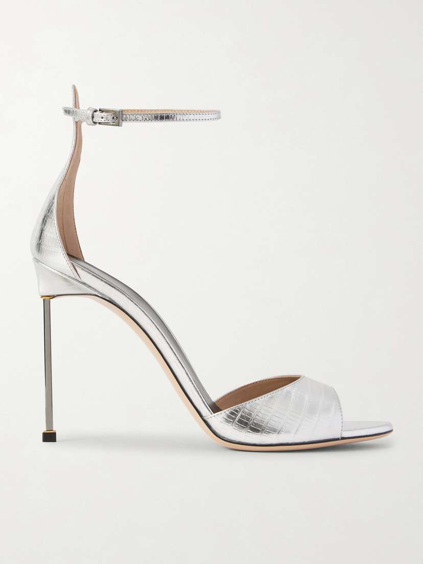 Tom Ford Metallic Lizard-effect Leather Sandals