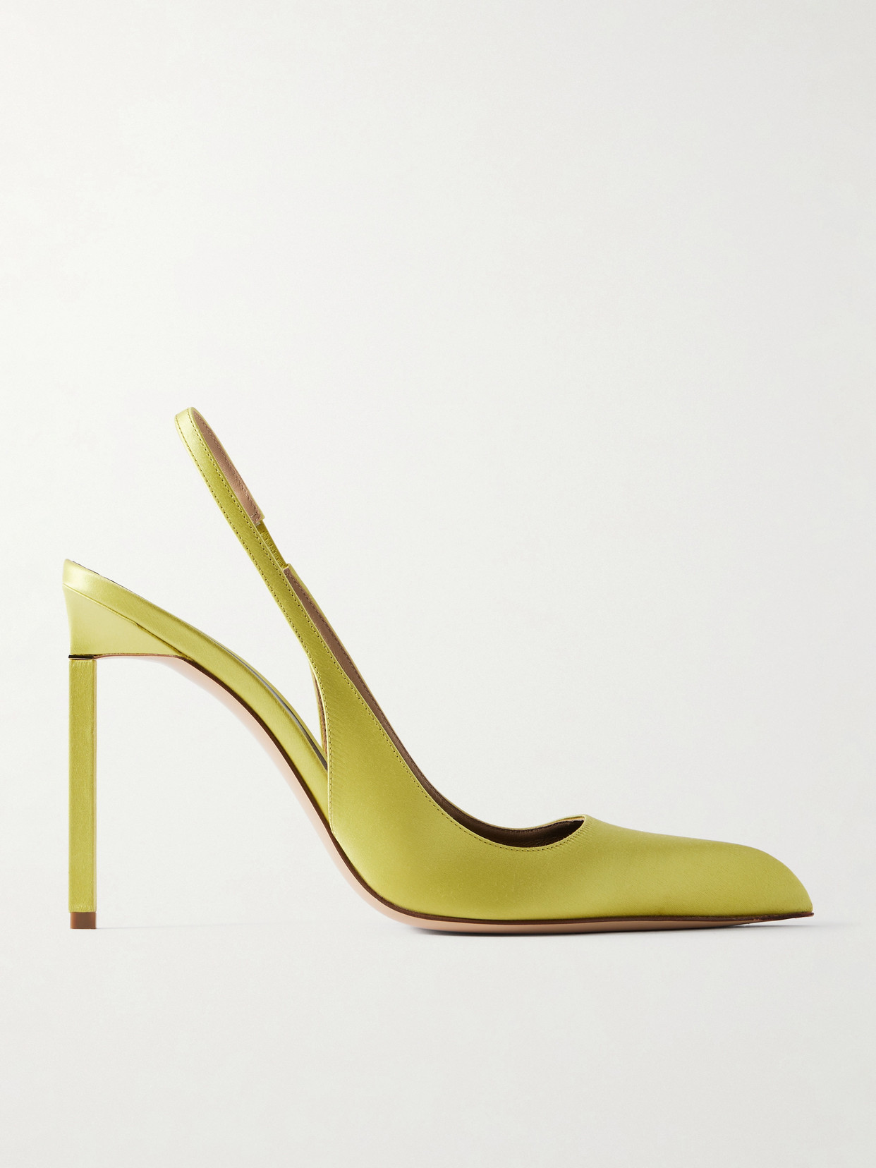 Tom Ford Satin Slingback Pumps In Yellow