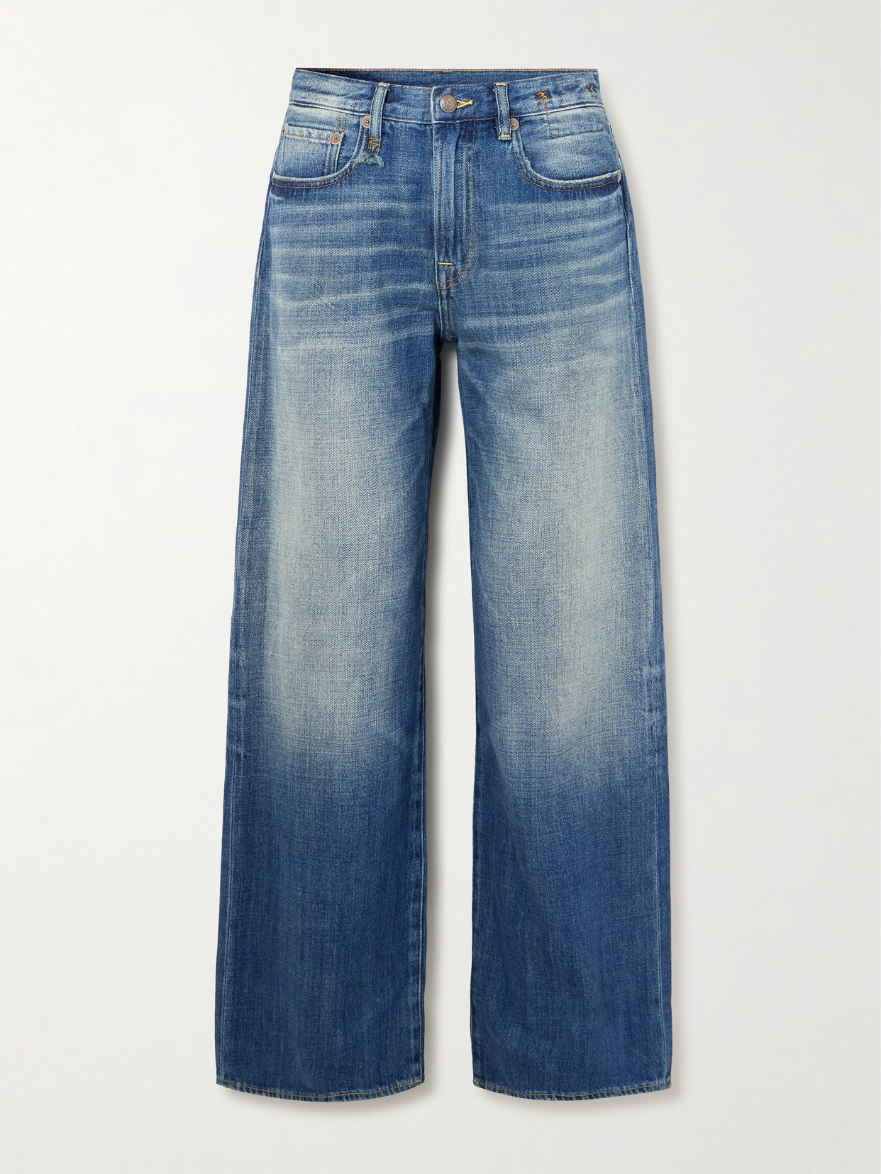 R13 D'arcy Loose Wide-leg Jeans In Blue
