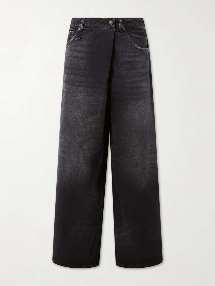 R13 Nico Wrap-effect Boyfriend Jeans