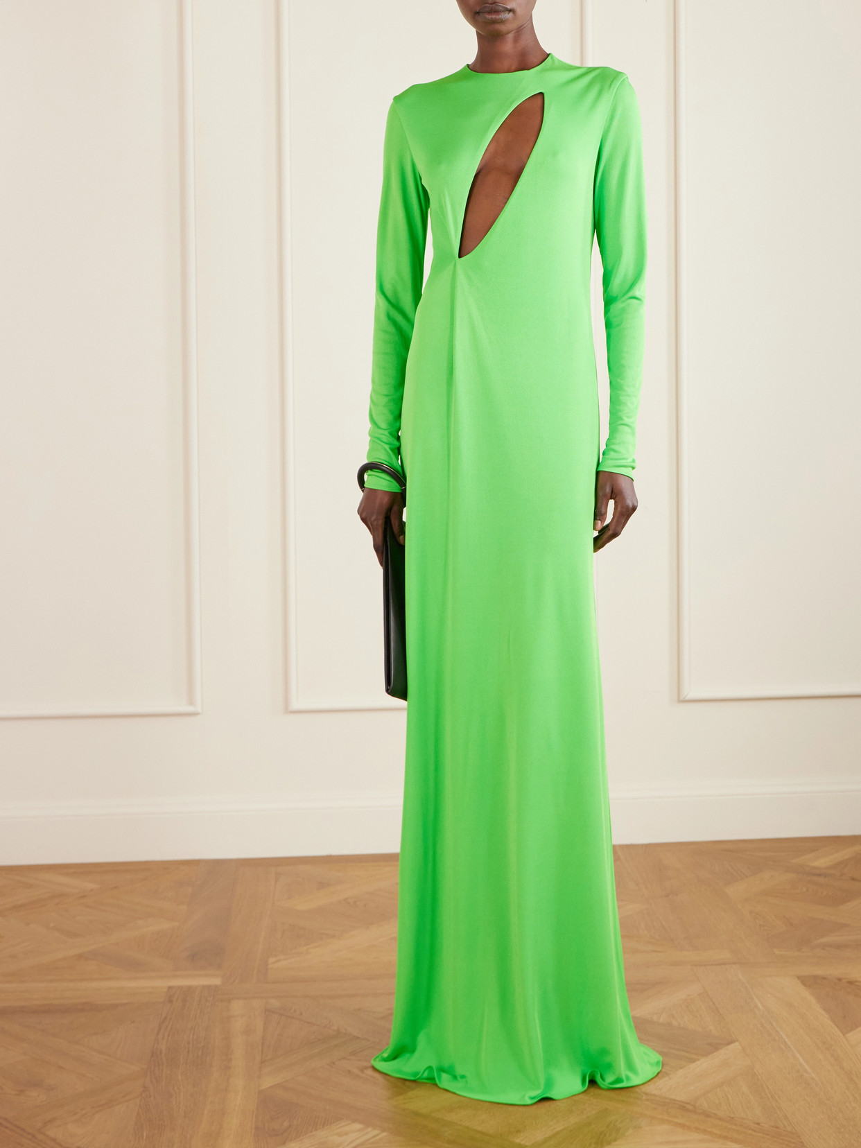 Tom Ford Aura Leather Clutch Bag With Lettering Logo On The Front In Black