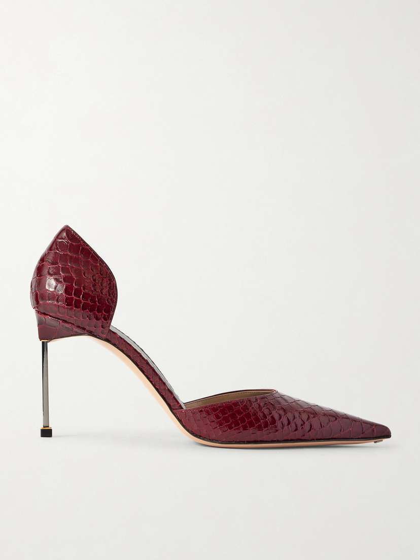 Tom Ford Snake-effect Leather Pumps