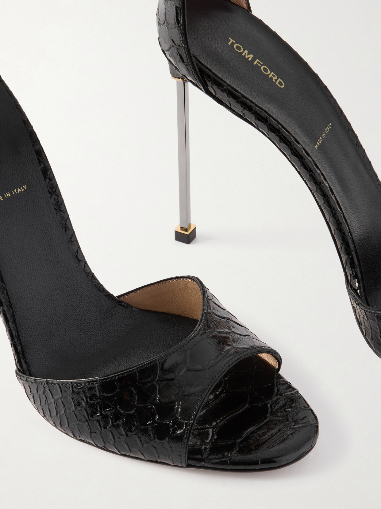 Snake-Effect Sandals