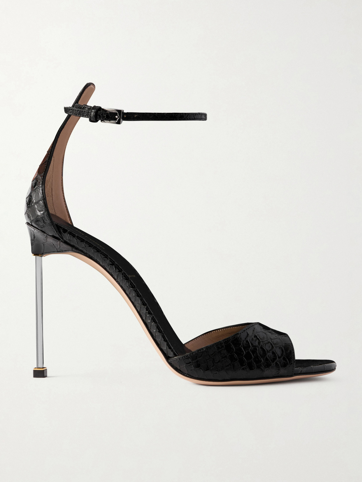 Snake-Effect Sandals