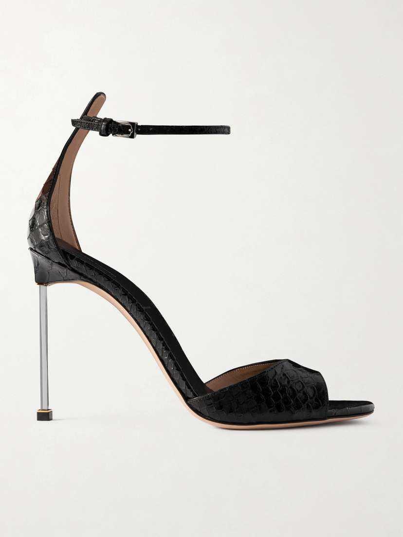 Tom Ford Snake-effect Leather Sandals
