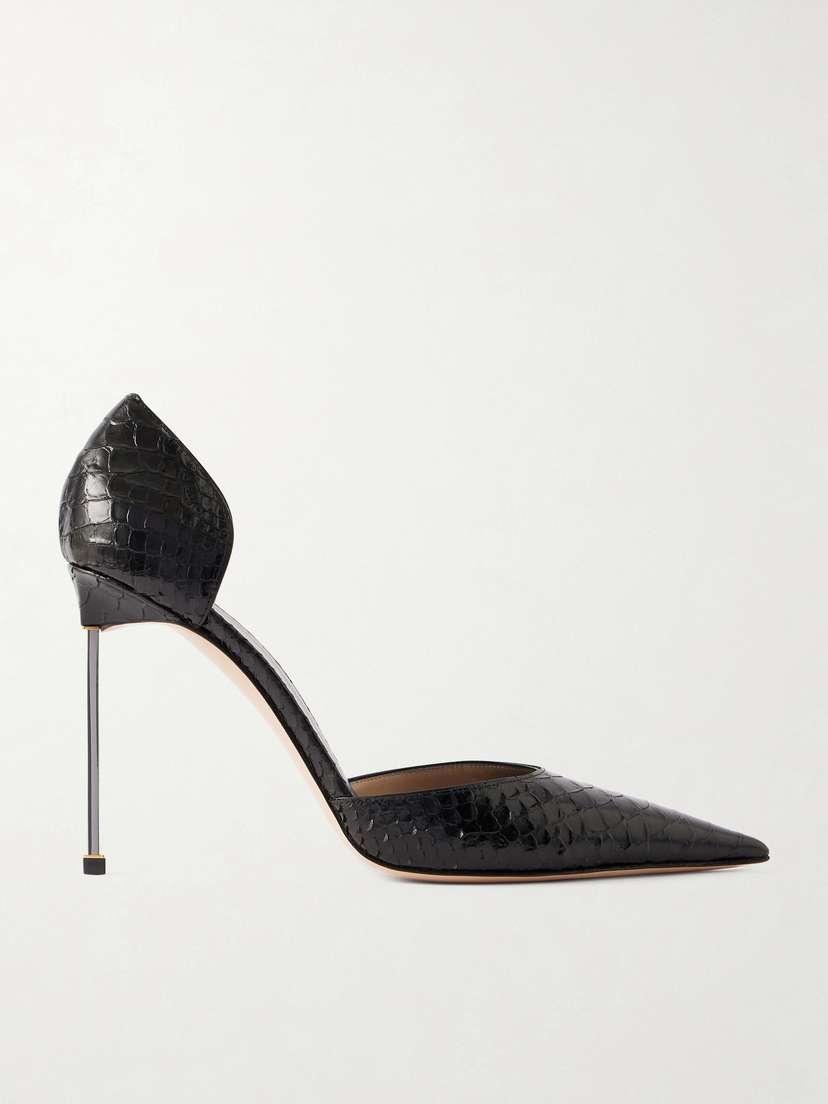 Tom Ford Snake-effect Leather Pumps