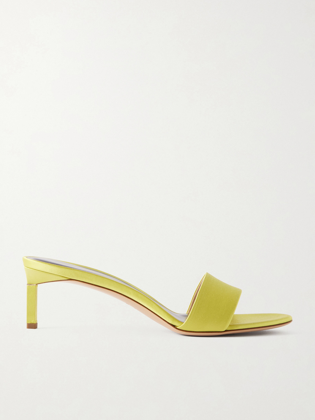 Tom Ford Satin Mules In Yellow