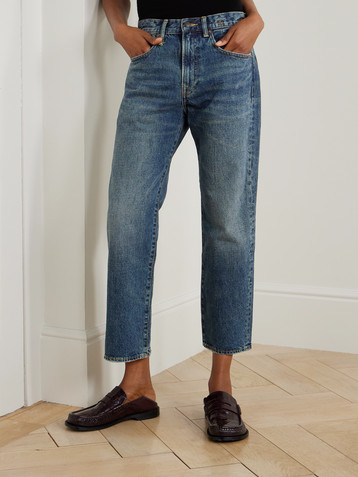 R13 Boyfriend distressed straight-leg jeans