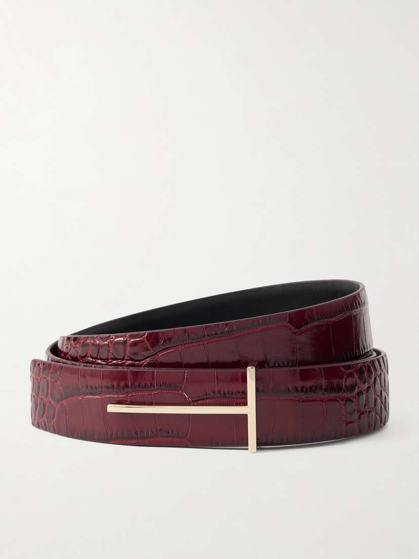 Tom Ford Croc-effect Leather Belt