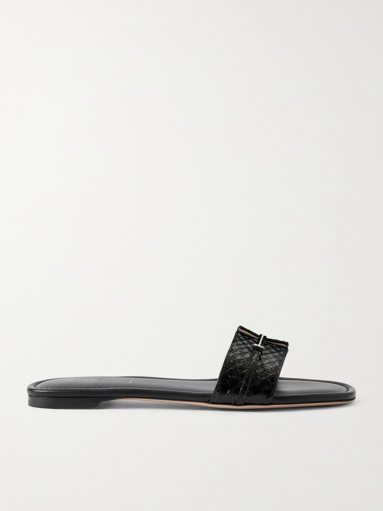 Tom Ford Semi Shiny Printed Python Julianne Slide In Black