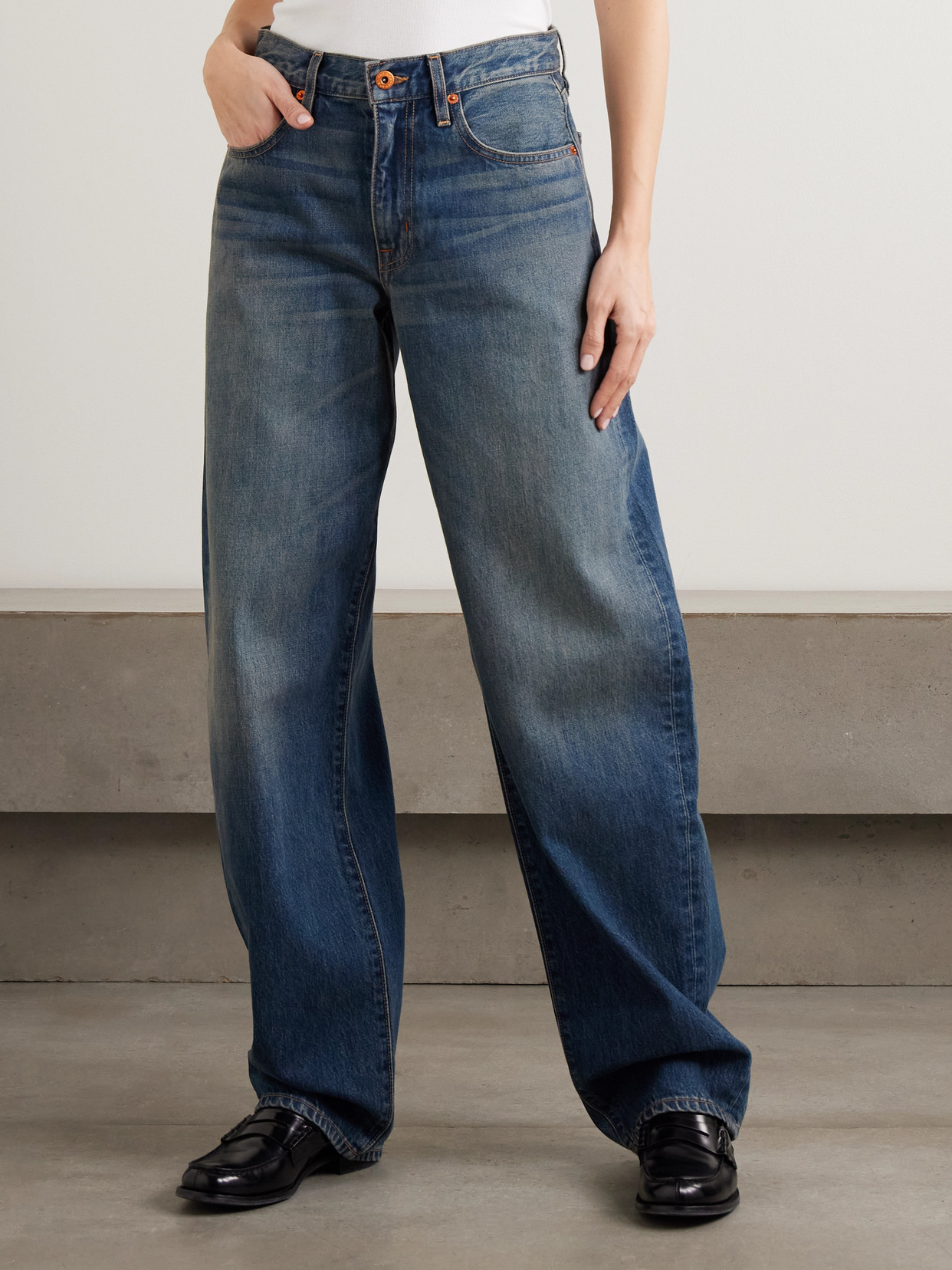 Slvrlake Tess Long Boyfriend Jeans In Blue