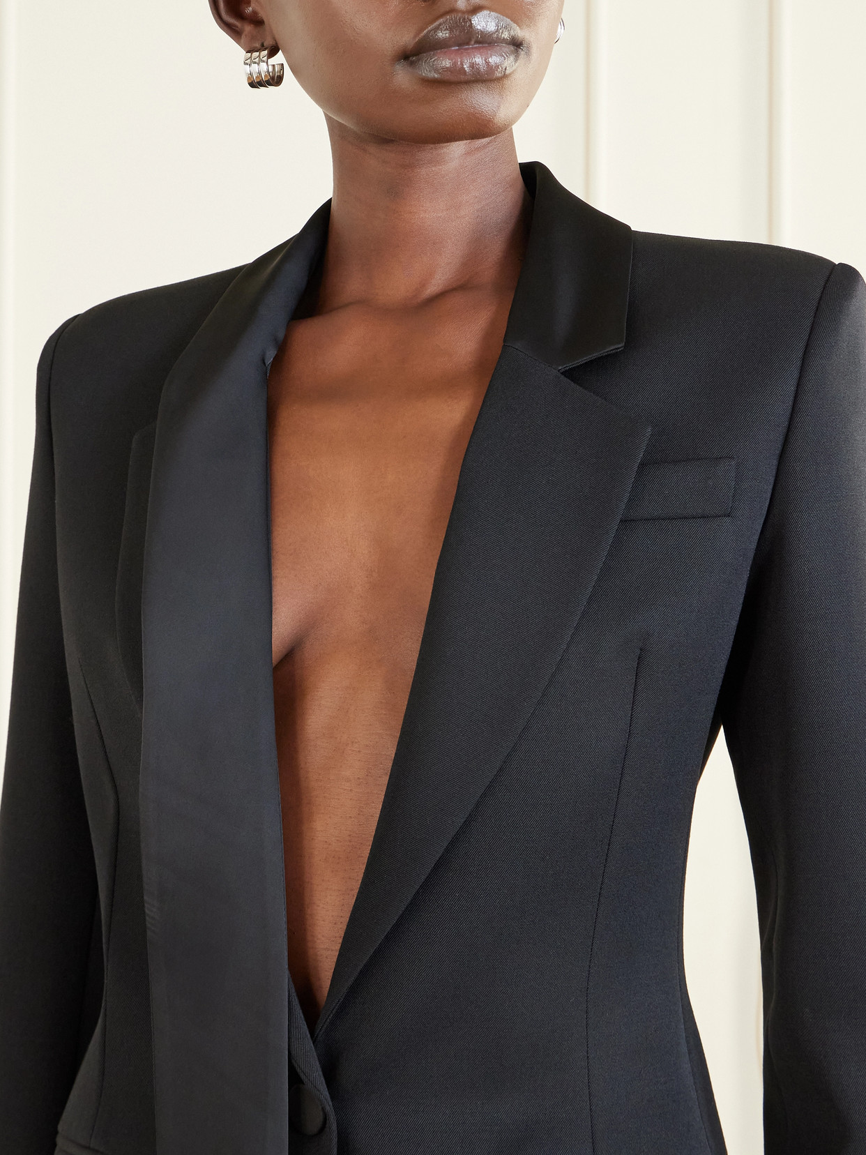 Attico Wool Blazer In Black