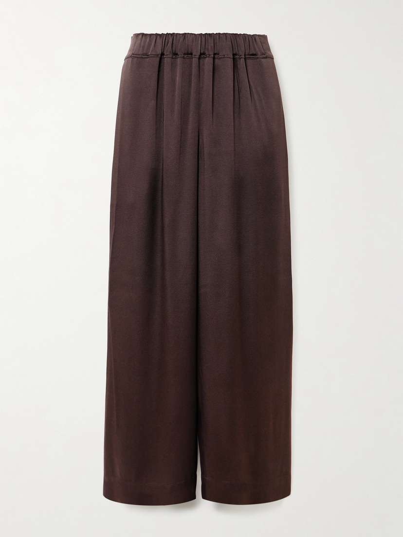 LIBEROWE Satin-crepe Wide-leg Pants