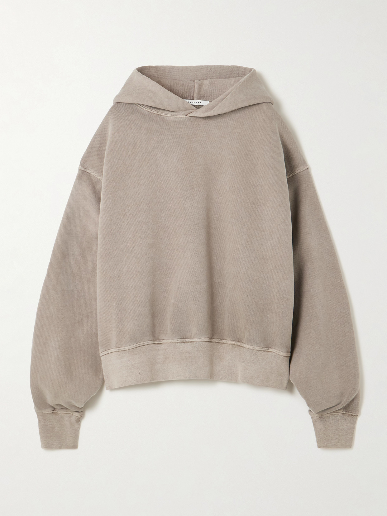 Slvrlake Cinch Cotton-jersey Hoodie In Brown