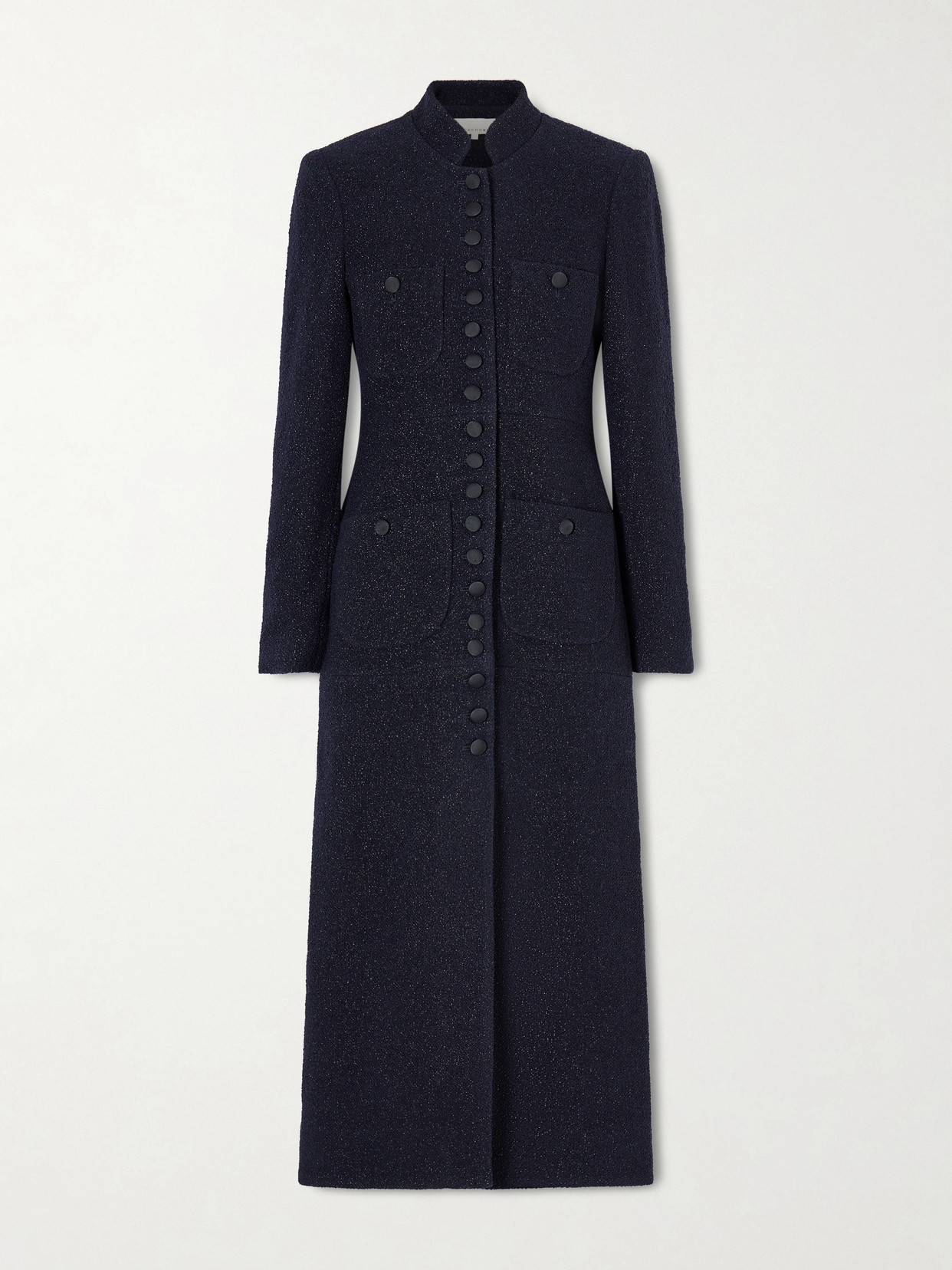Liberowe Imperial Wool-blend Bouclé Coat In Blue