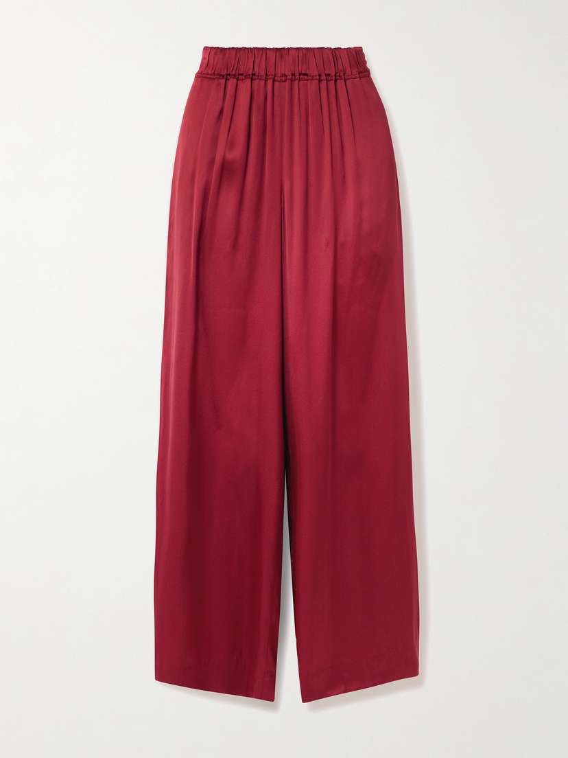 LIBEROWE Palazzo Satin Wide-leg Pants