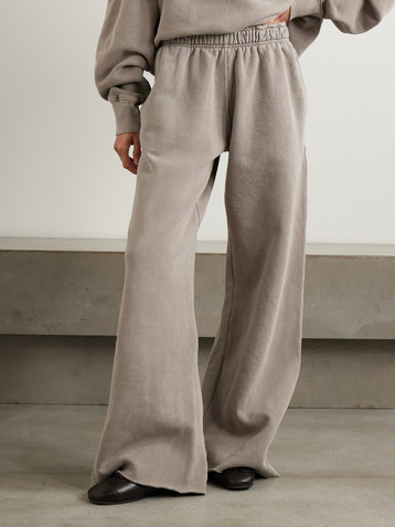 SLVRLAKE Cotton-jersey wide-leg track pants