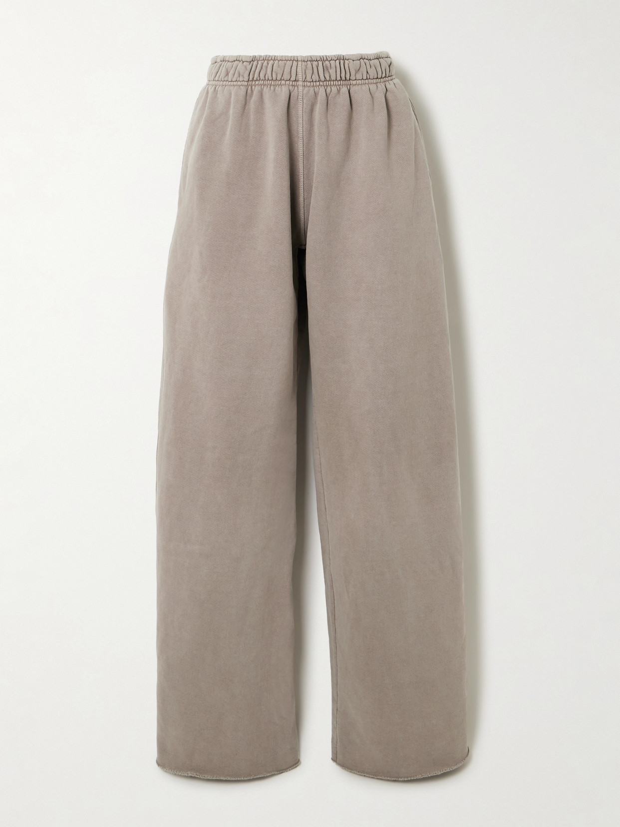 Slvrlake Cotton-jersey Wide-leg Track Pants In Silver