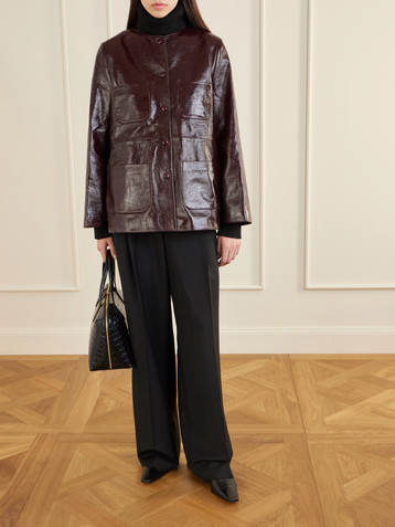 Liberowe Moreen patent-leather jacket