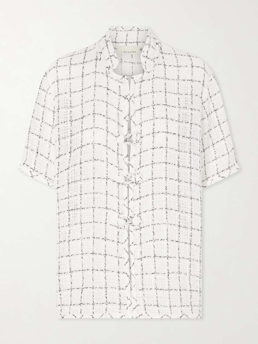 LIBEROWE Hetty Checked Cotton-blend Tweed Shirt
