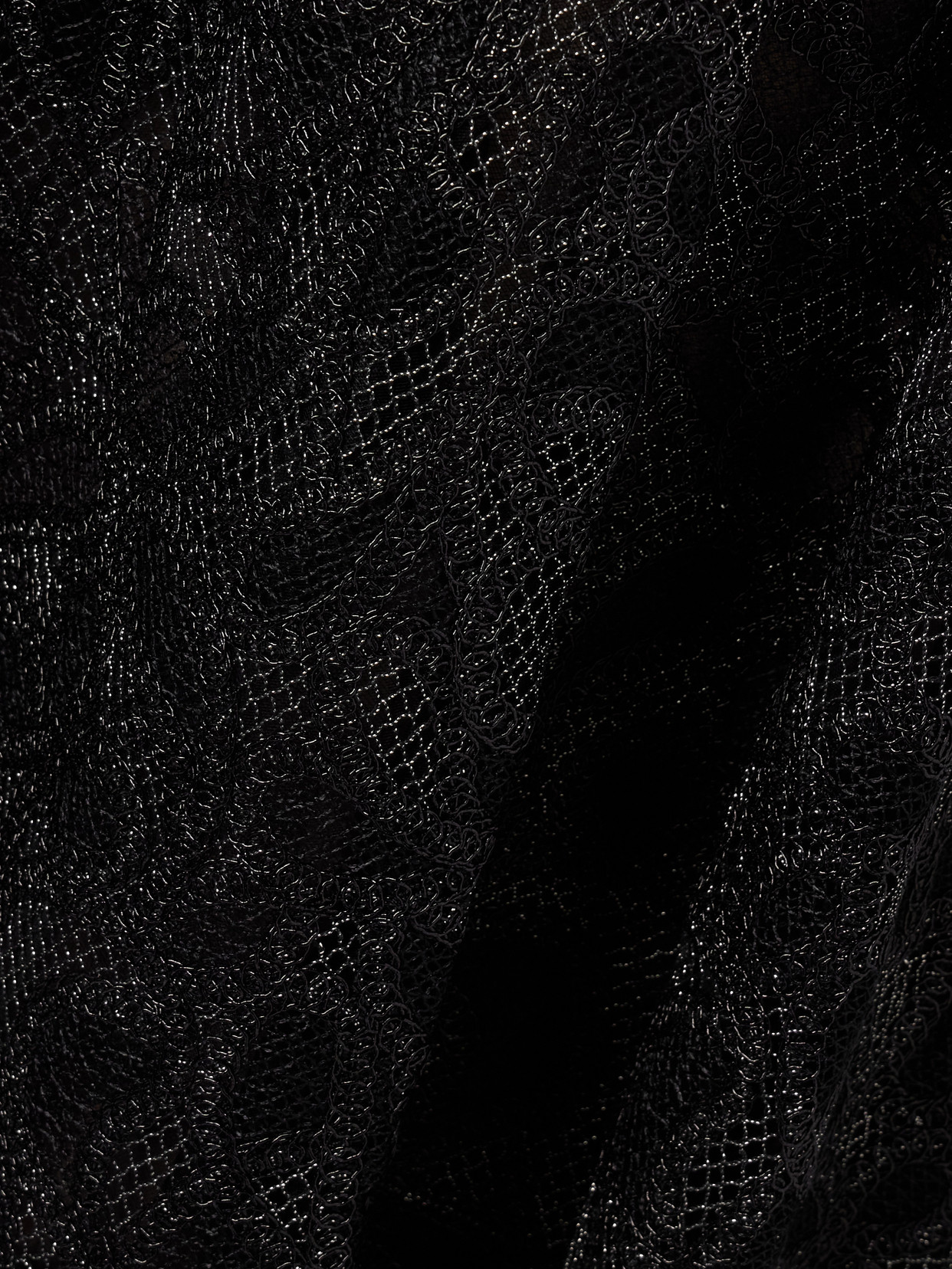 Simkhai Elvina Strapless Metallic Guipure Lace Maxi Dress In Black