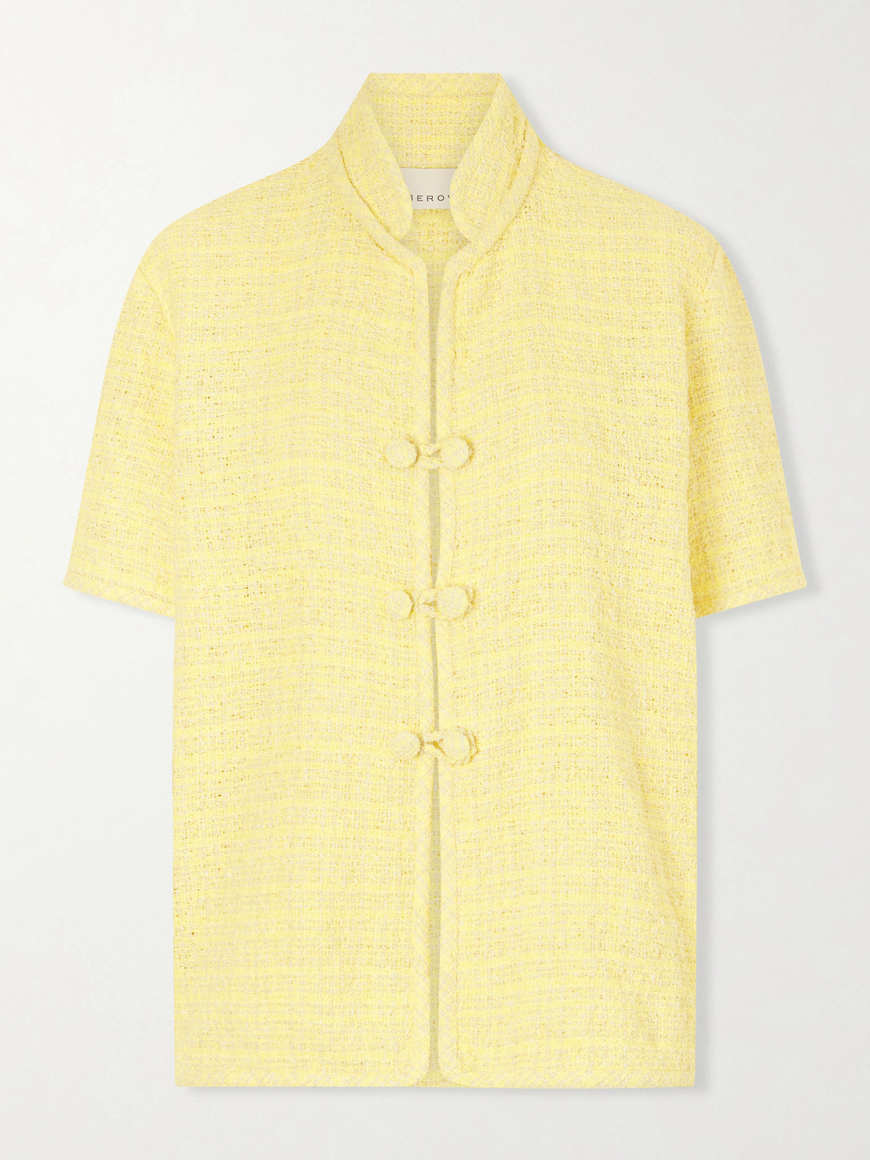 Liberowe Hetty Tweed Shirt In Yellow
