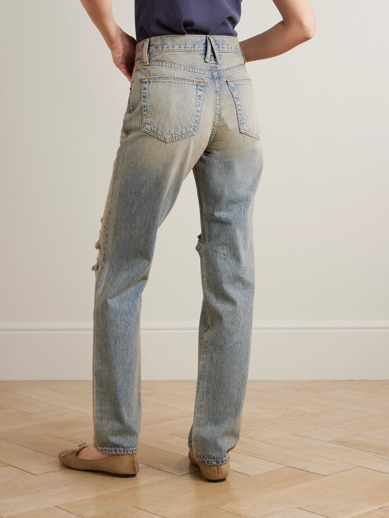 Sophie Long Mid-Rise Straight-Leg Jeans