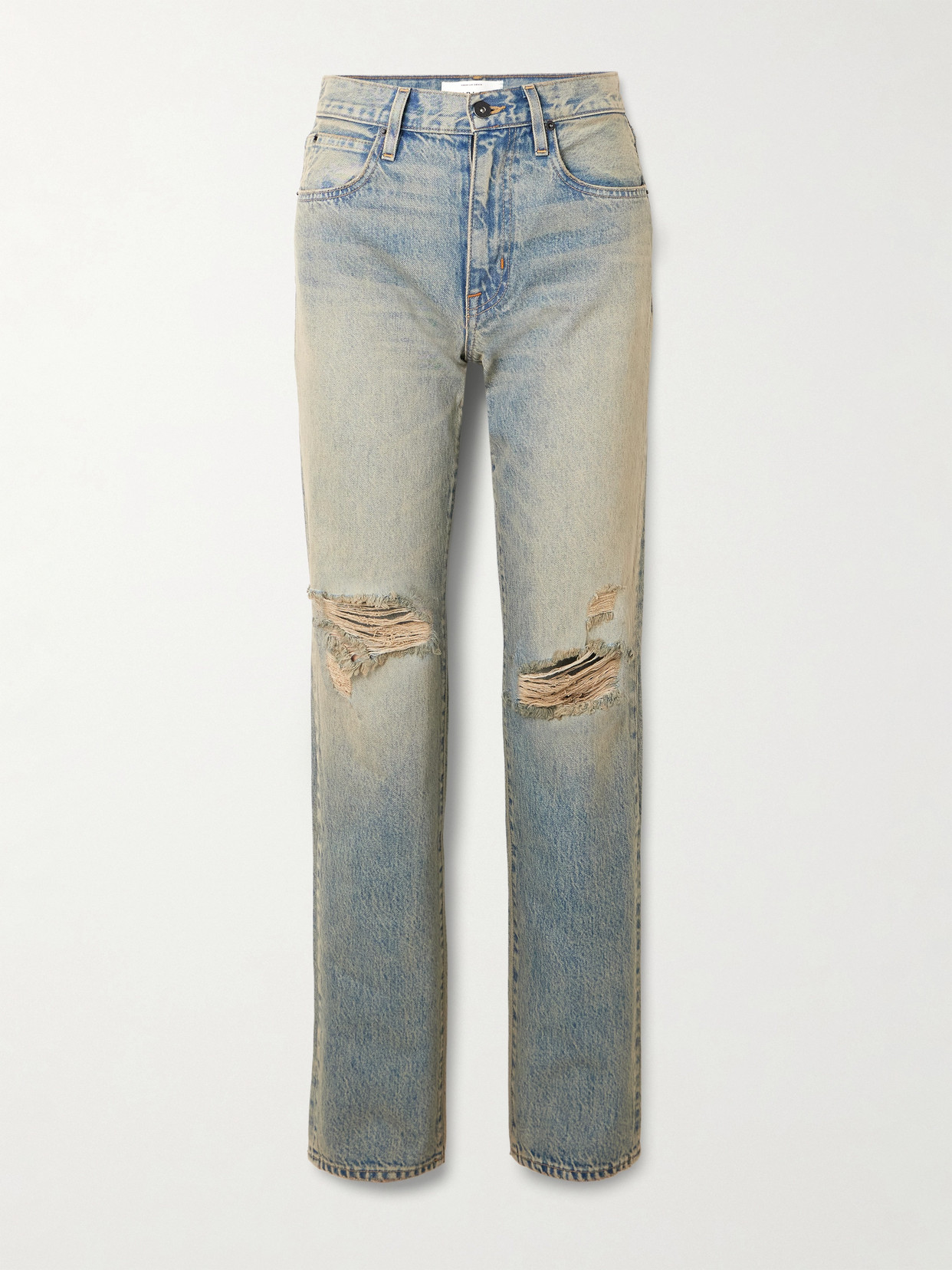 Slvrlake Sophie Long Mid-rise Straight-leg Jeans In Blue