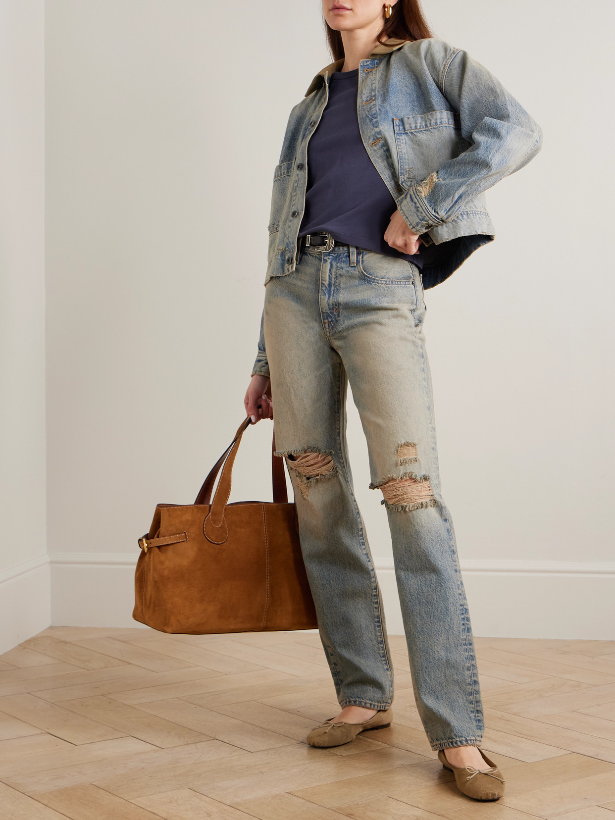 Sophie Long Mid-Rise Straight-Leg Jeans