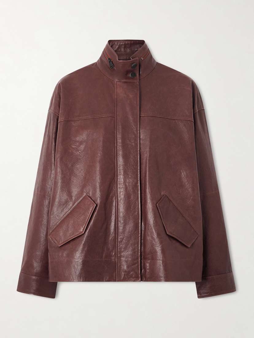 Simkhai Hartley Paneled Textured-leather Jacket