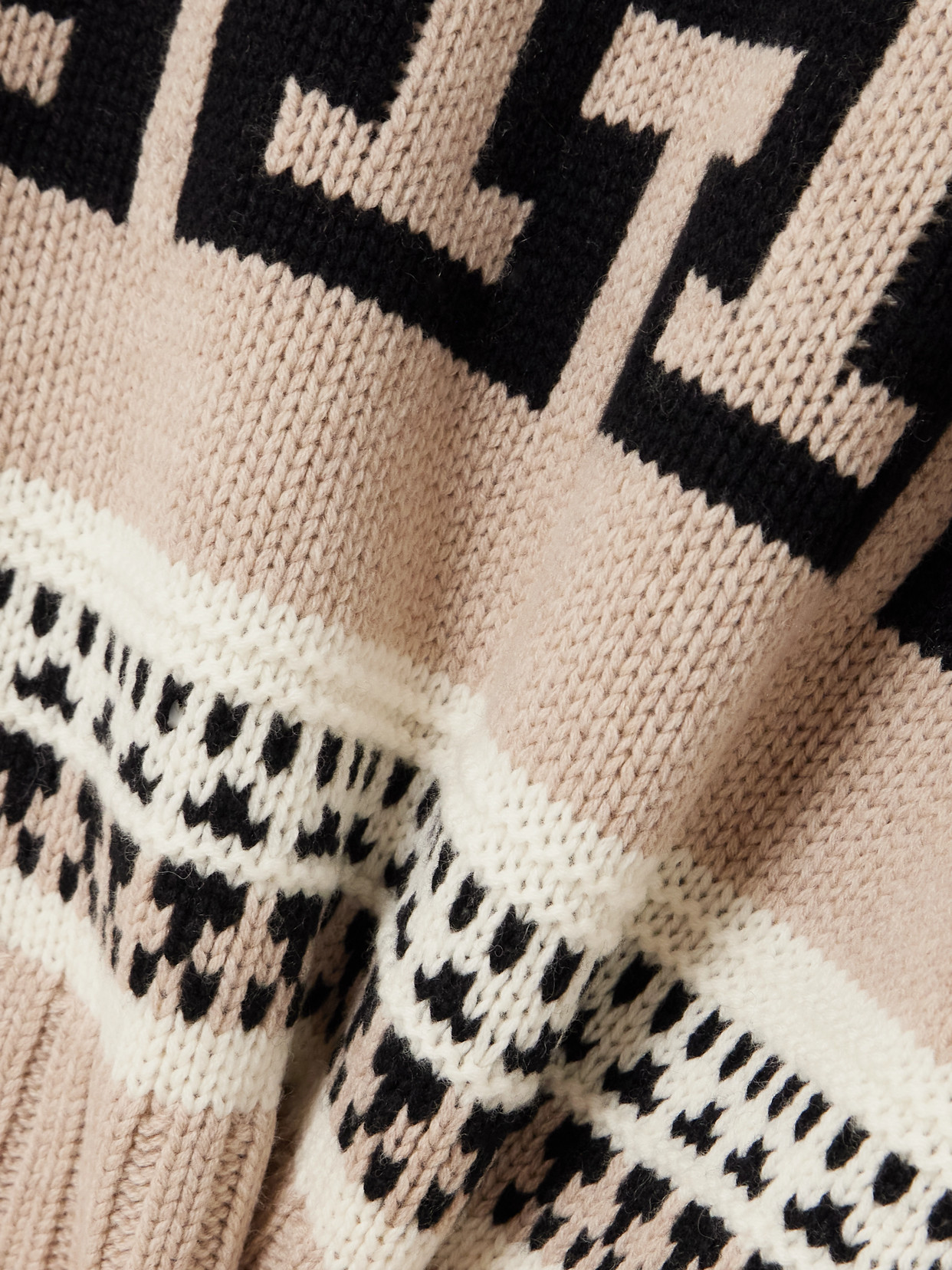 Simkhai O'reilly Intarsia Wool And Cashmere-blend Sweater In Brown