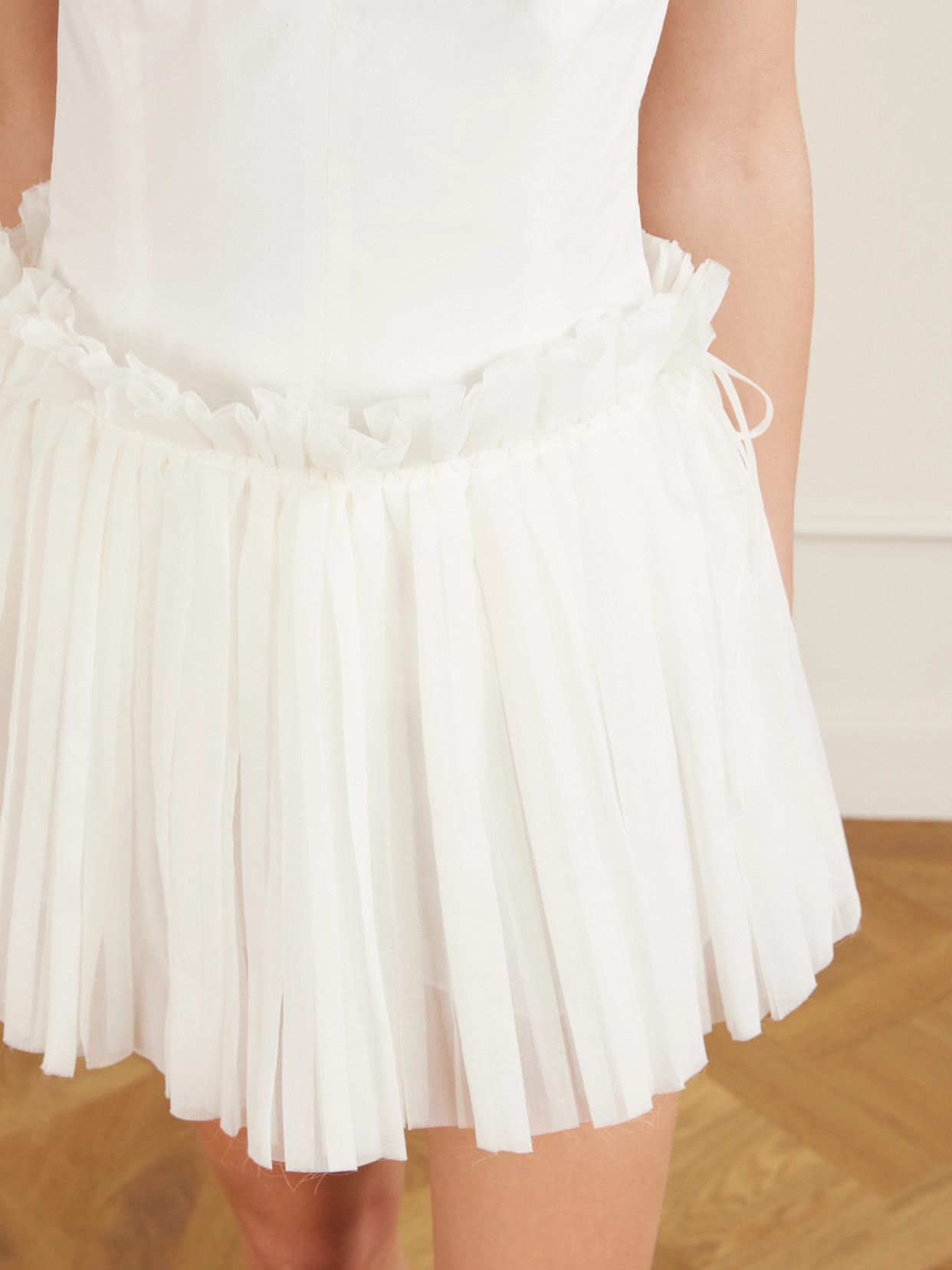 Claudia Pleated Silk-Organza Mini