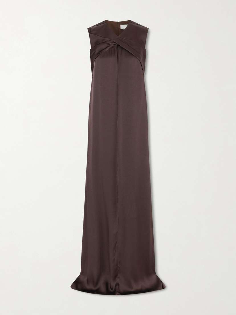 LIBEROWE Siena Pleated Satin-crepe Gown