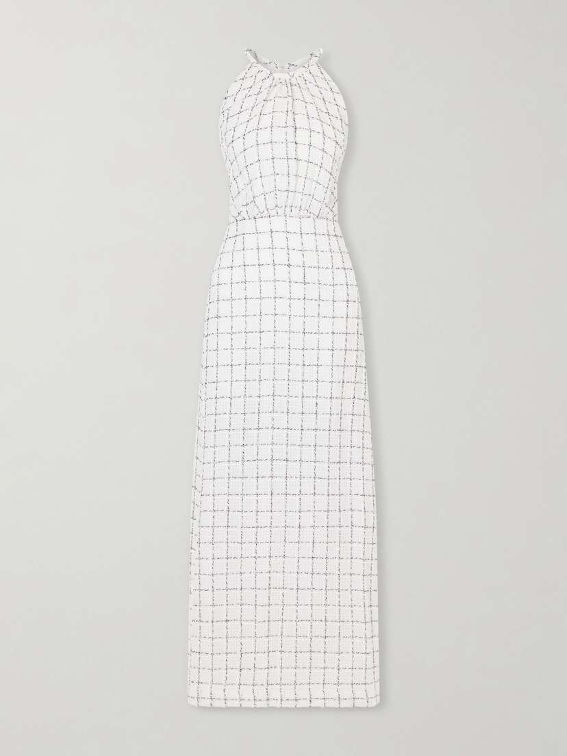 LIBEROWE Celeste Cotton-tweed Halterneck Maxi Dress - Women's Clothing