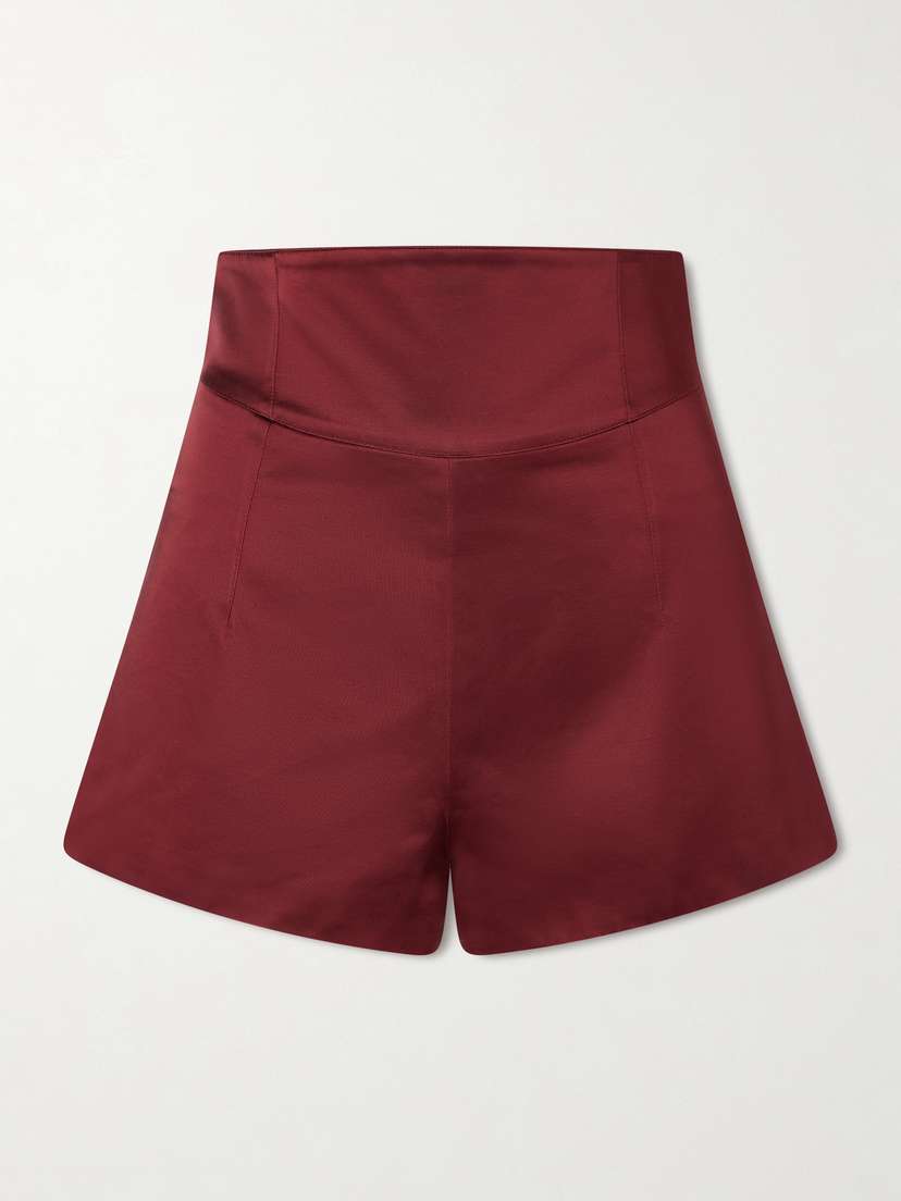 LIBEROWE Verdie Cotton-blend Duchesse-satin Shorts