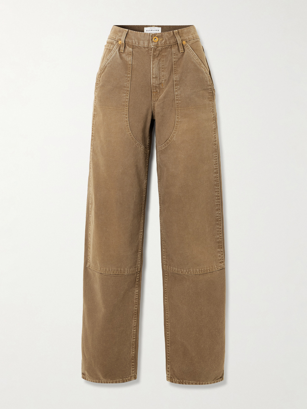 Tess Worker Paneled Relaxed Low-Rise Wide- Leg