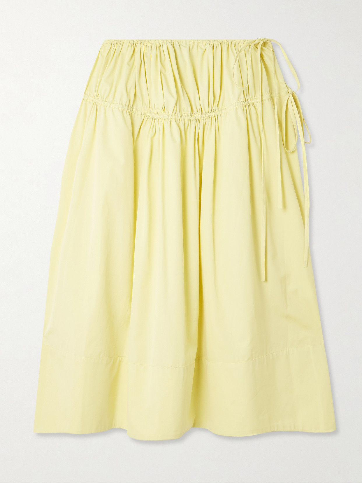 Eve Tie-Detailed Cotton And Silk-Blend Midi