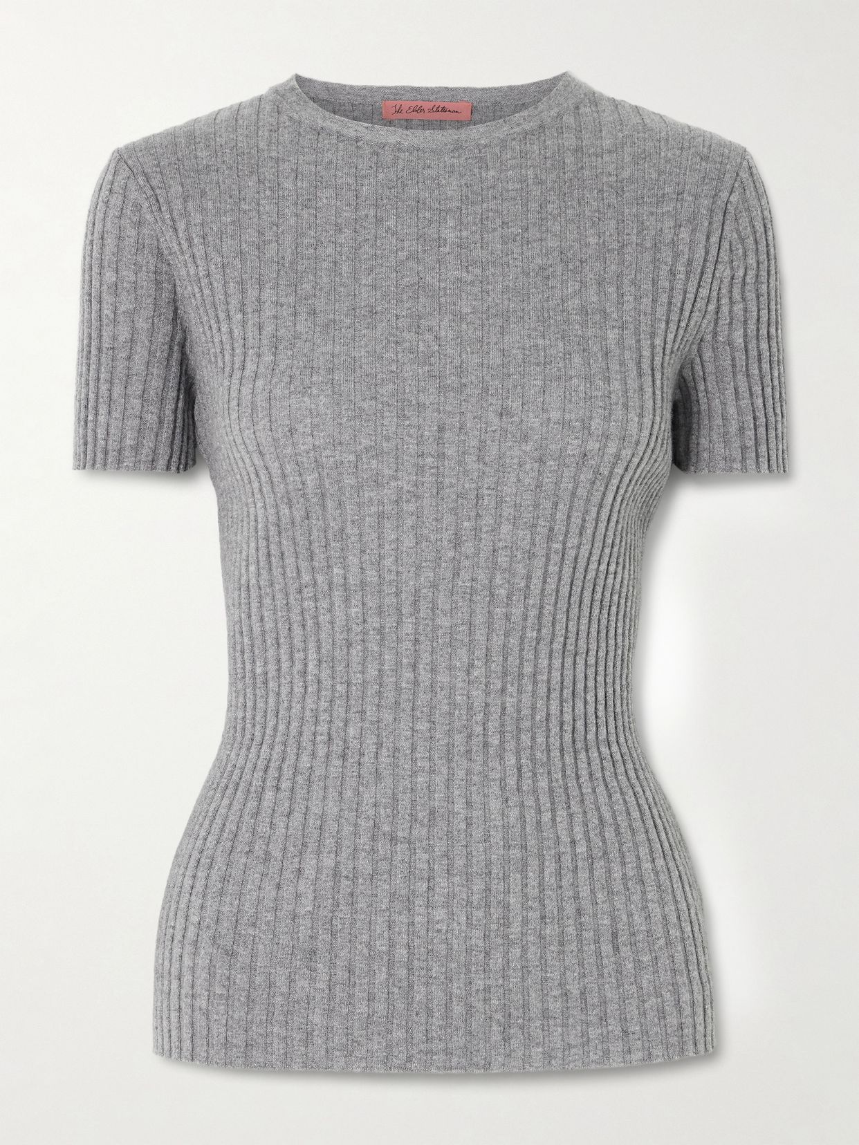 Ribbed cashmere T-shirt