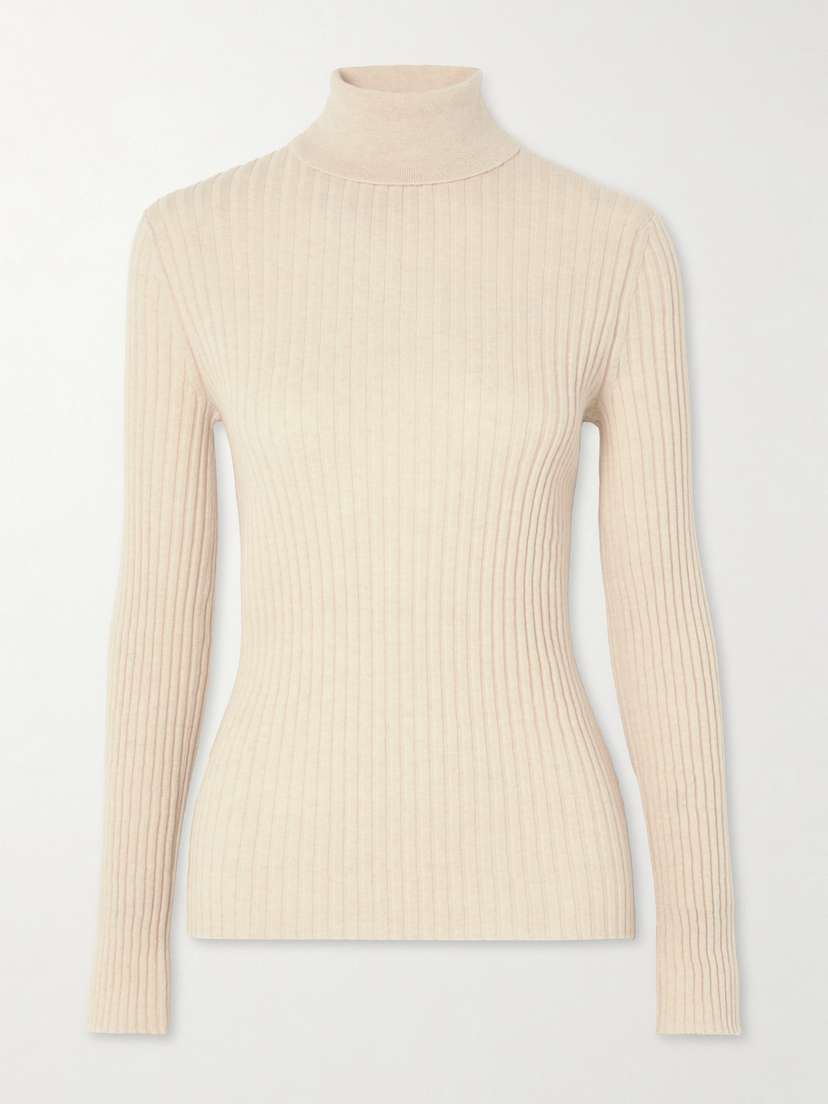 The Elder Statesman Ribbed Cashmere Turtleneck Sweater