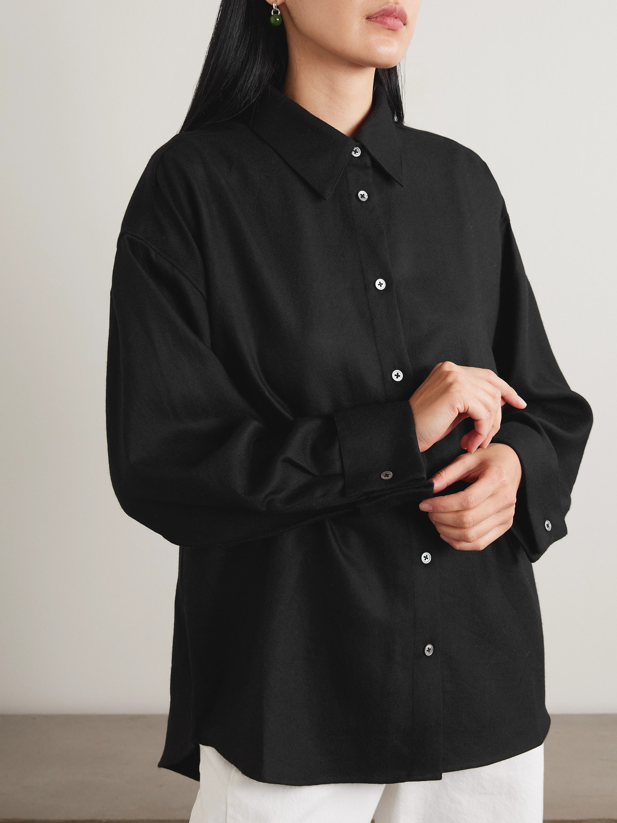 Brushed Wool And Cashmere-Blend Shirt