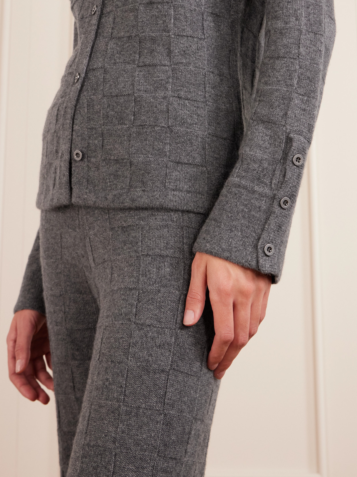 The Elder Statesman Cashmere Wide-leg Track Pants In Gray