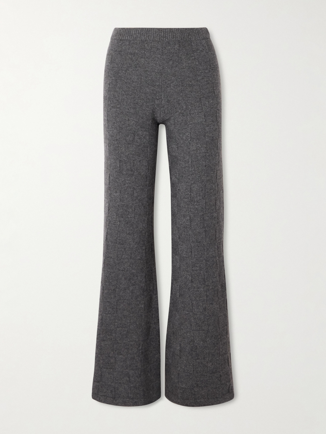 The Elder Statesman Cashmere Wide-leg Track Pants In Gray