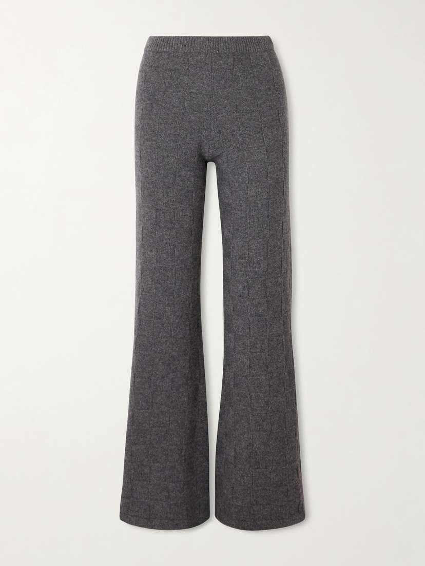 The Elder Statesman Cashmere Wide-leg Track Pants