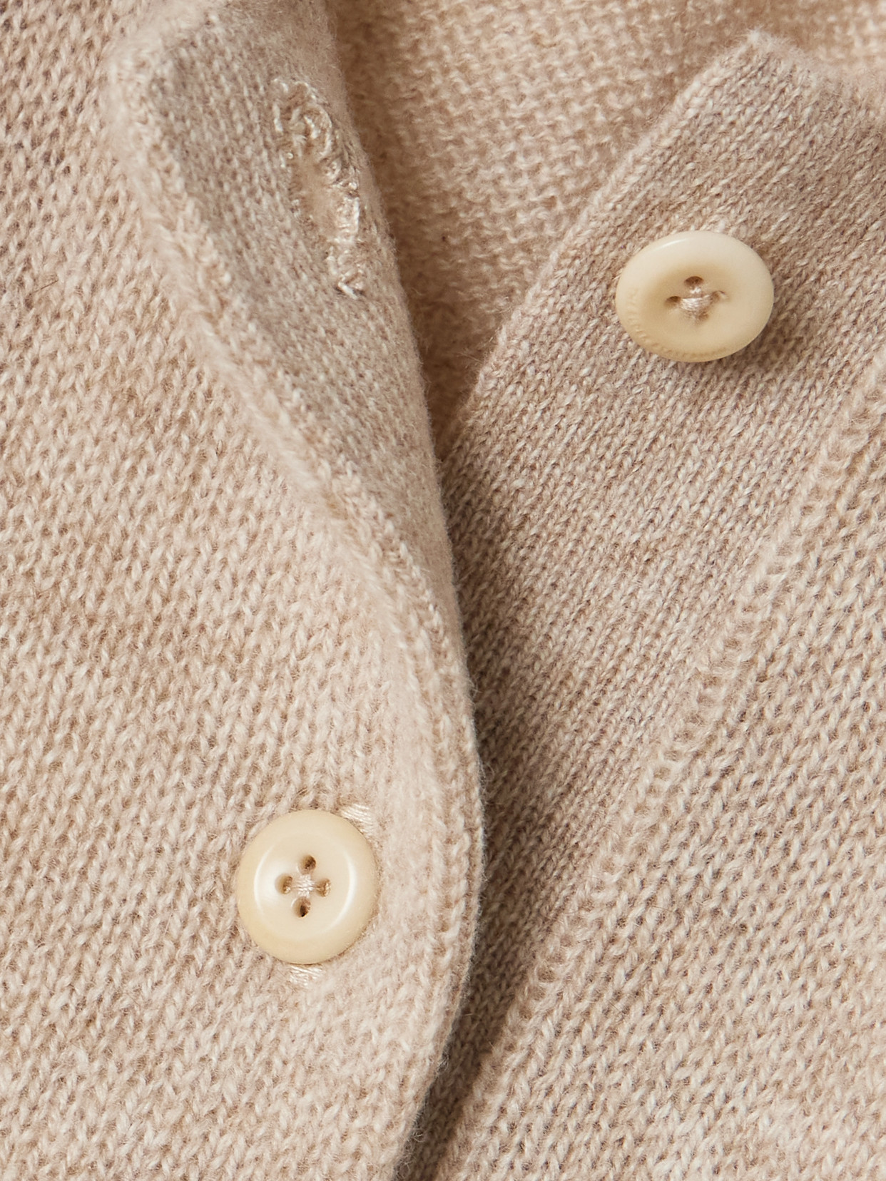 The Elder Statesman Laurel Cashmere Polo Sweater In Neutral