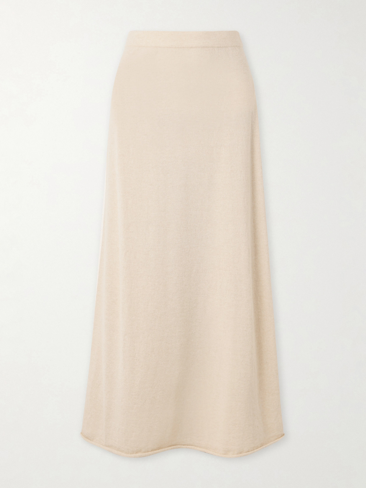 The Elder Statesman Cashmere Maxi Skirt In Neutral