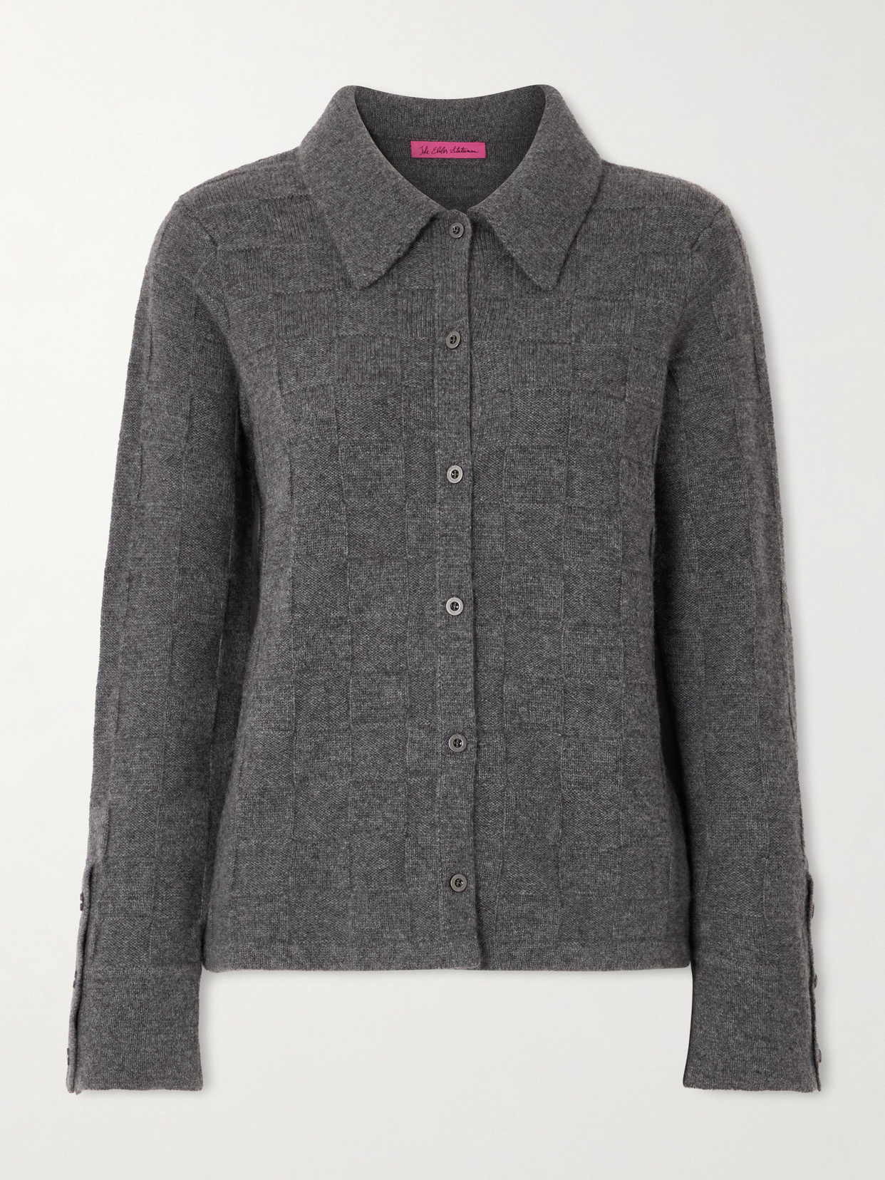 The Elder Statesman Cashmere Cardigan In Gray