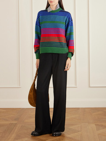 The Elder Statesman Dume striped cashmere sweater