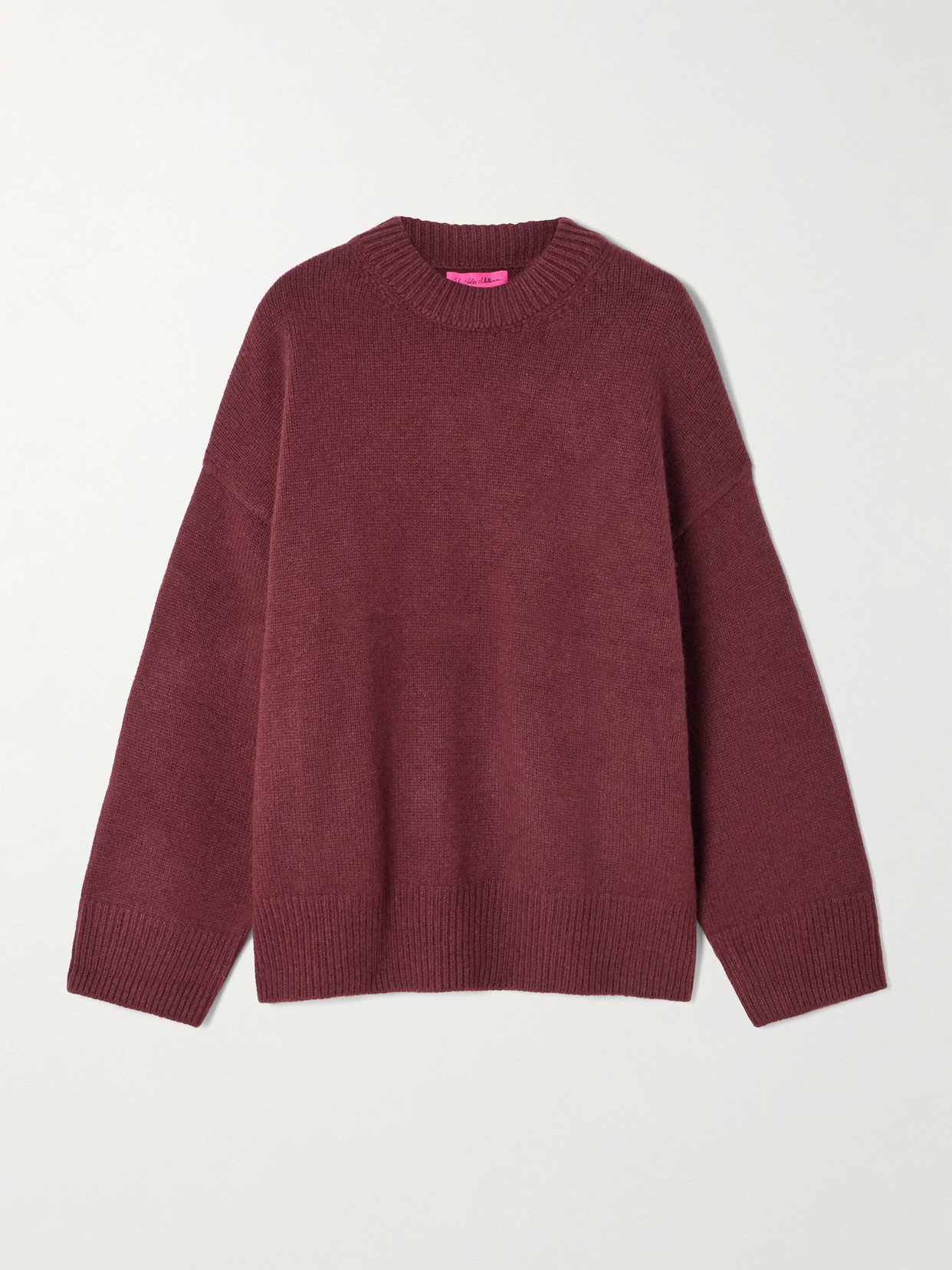 The Elder Statesman Pali Cashmere Sweater In Burgundy